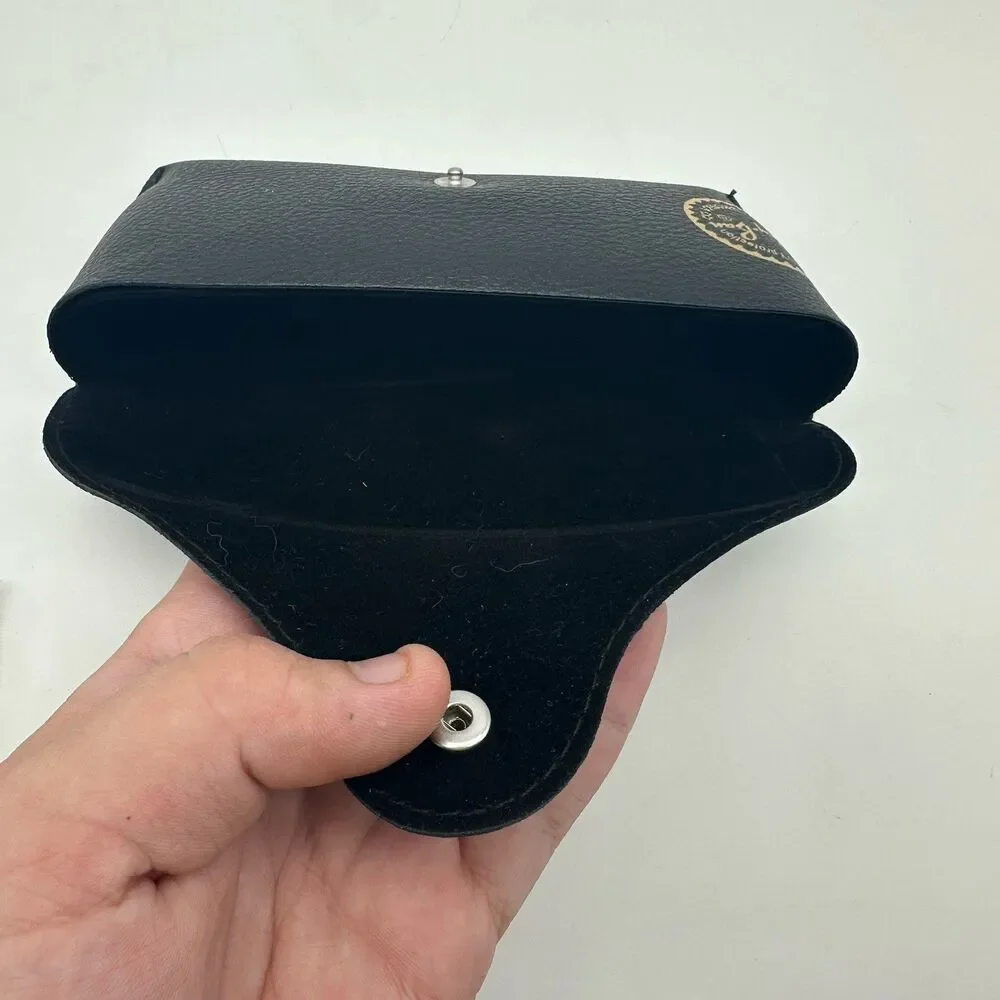Lot of 4 Ray-Ban Sunglasses Cases Black Textured Leather Replacement Snap
